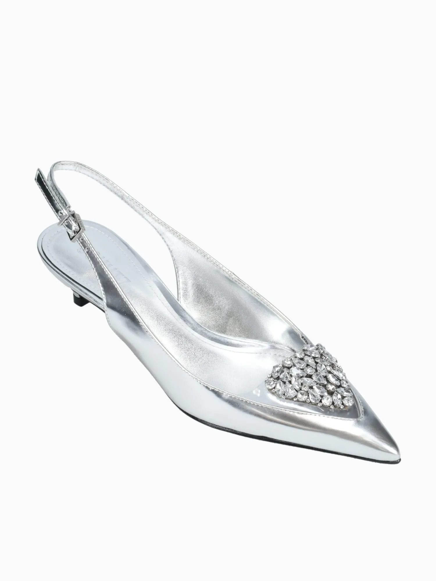 Clearance Schutz satchel prata trans spechio vinil Silver