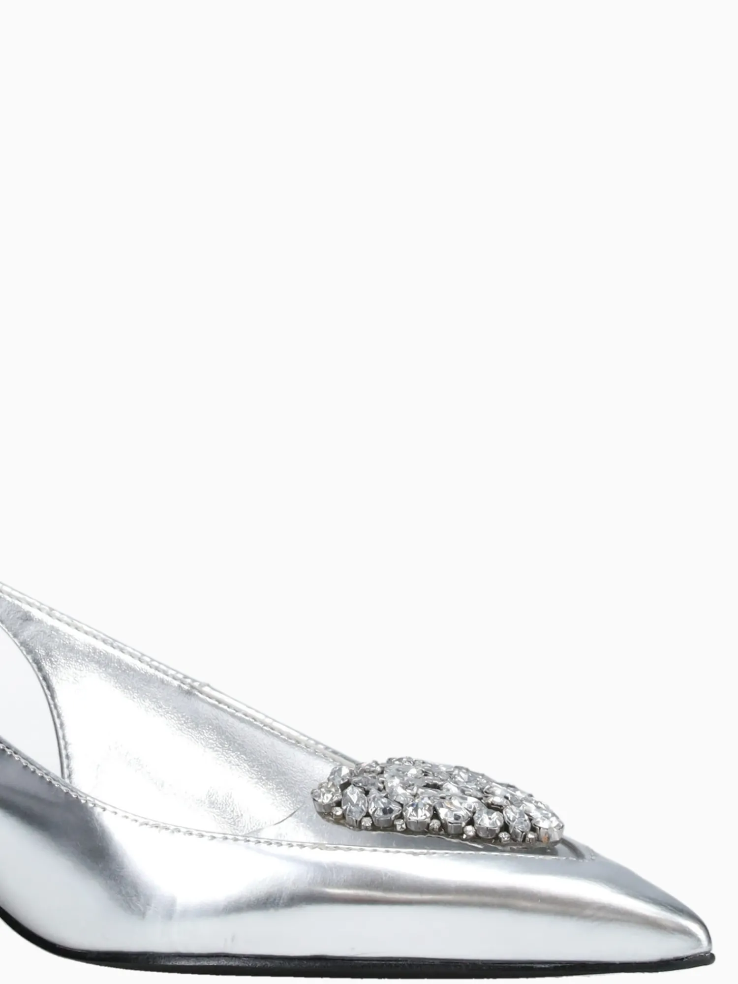 Clearance Schutz satchel prata trans spechio vinil Silver