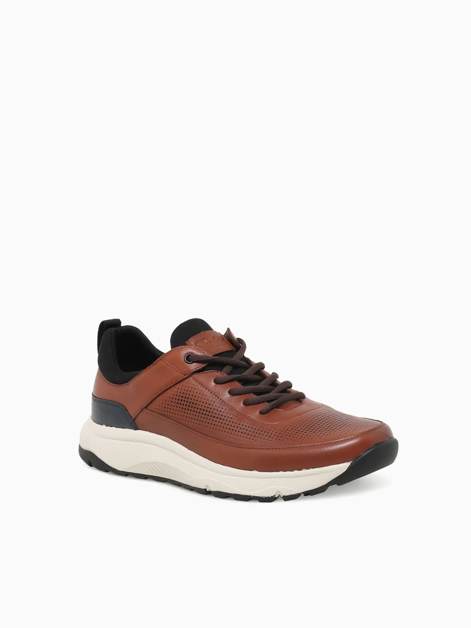 Outlet Florsheim satellite perf elastic cognac navy lea Tan