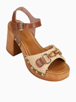 Discount SANDRO ROSI sawyer e cuoio rafia vach Natural