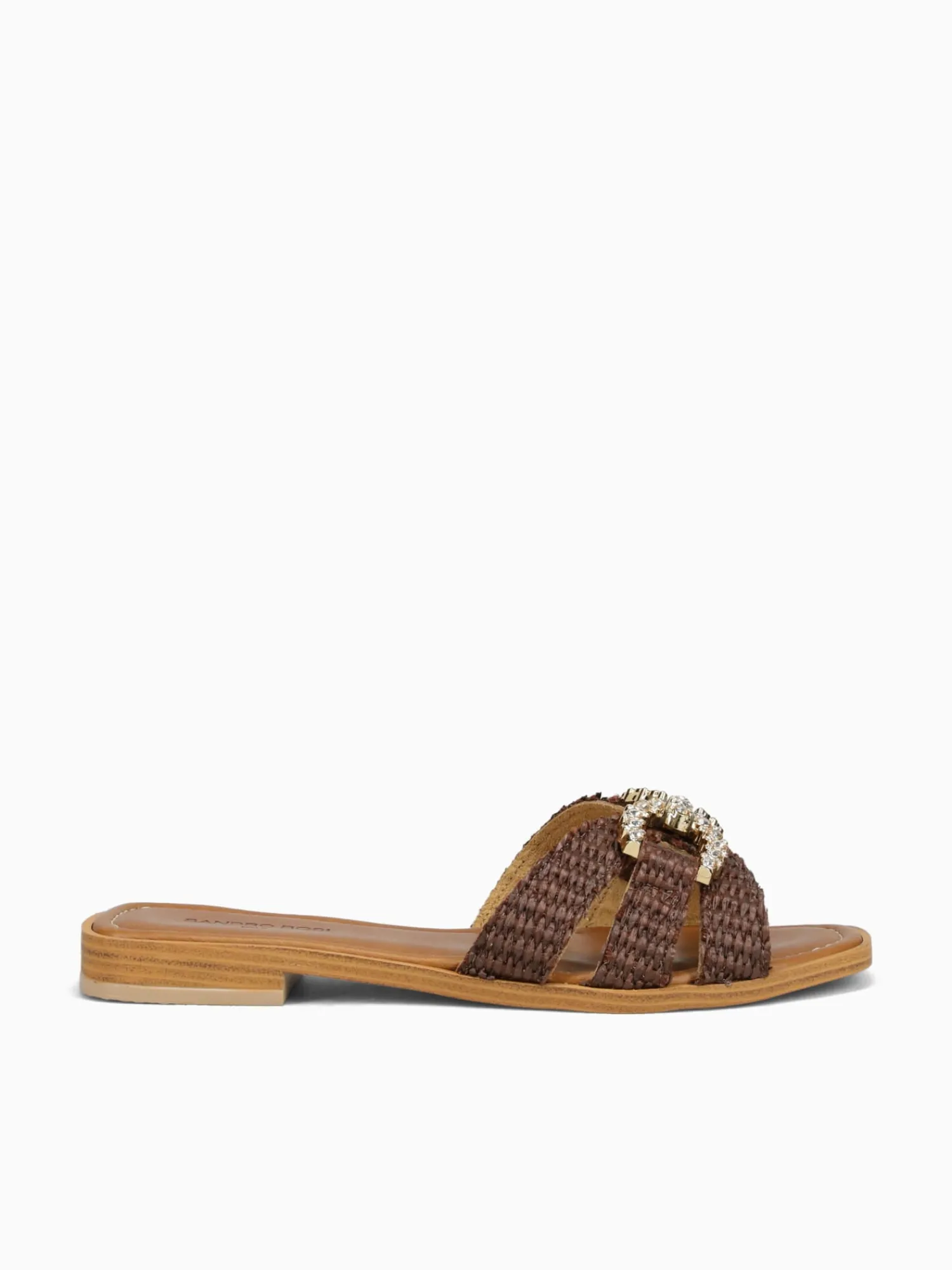 Hot SANDRO ROSI saylah marrone rafia Brown