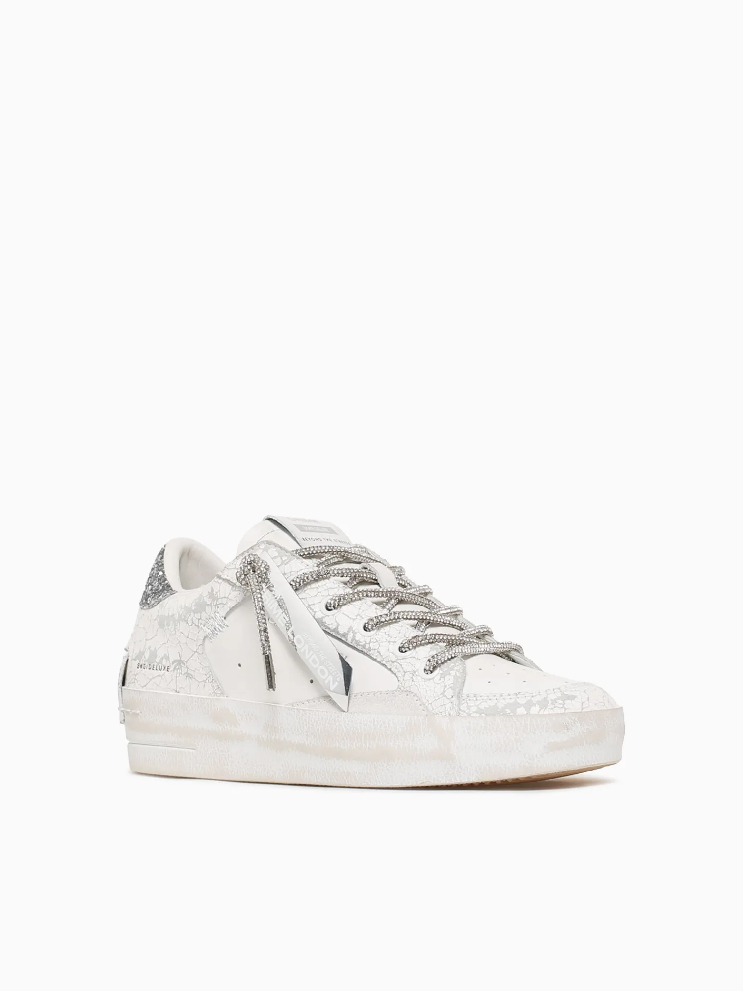 Discount CRIME LONDON sk8 deluxe 20132pp7 10 silver lea White