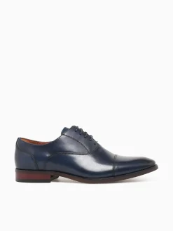 Outlet Florsheim sorrento lux cap toe bal smmoot lea Navy