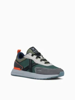 Fashion MUNICH speed 01 green mesh suede Green Multi