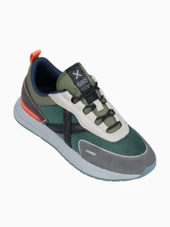 Fashion MUNICH speed 01 green mesh suede Green Multi