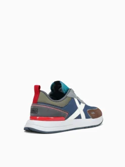 Discount MUNICH speed 05 mesh suede Navy