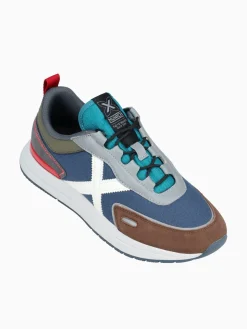 Discount MUNICH speed 05 mesh suede Navy