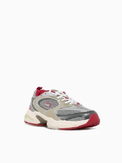 Discount Lacoste storm 96 2k offwhite mesh Red