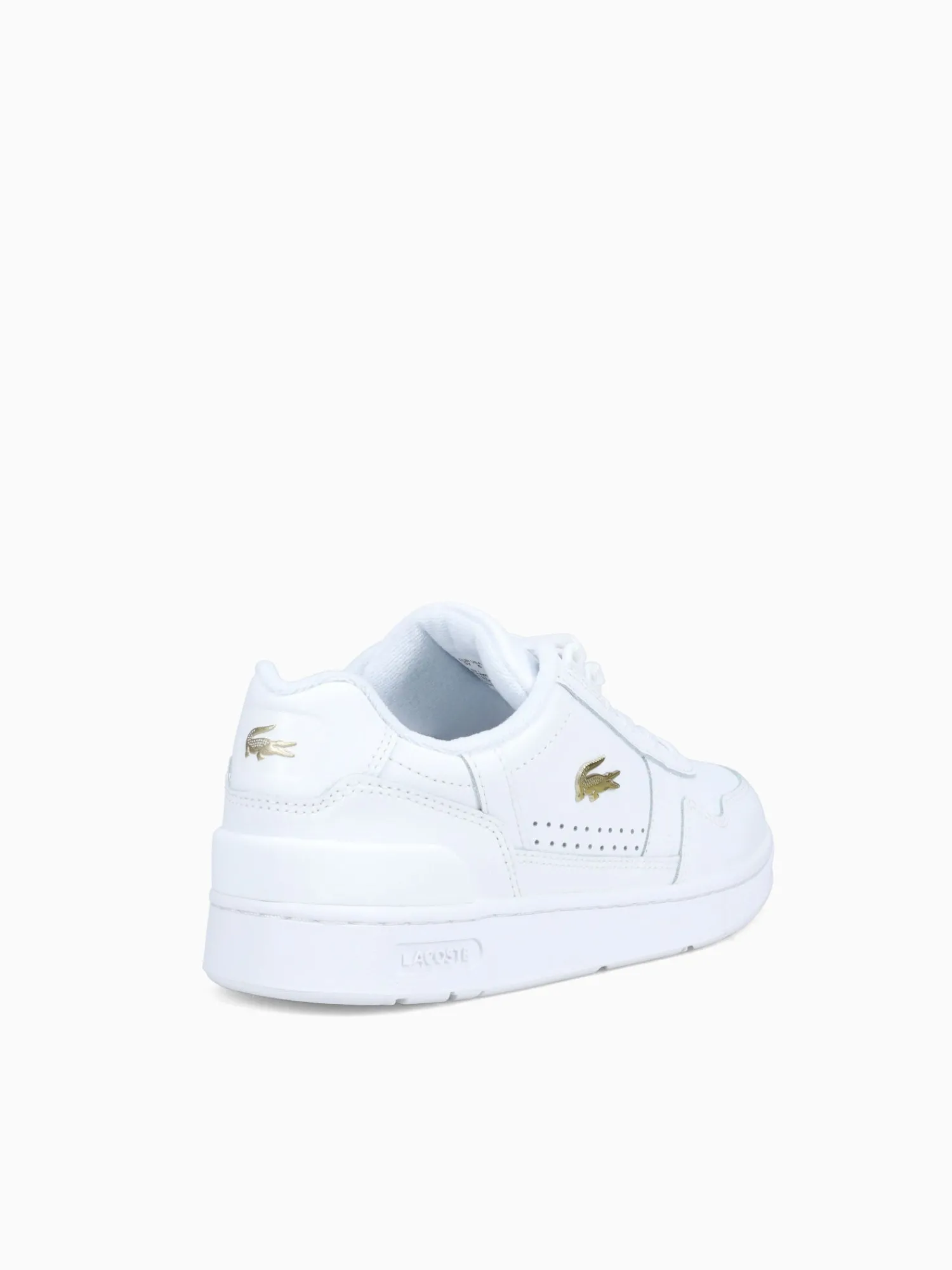 Best Lacoste t clip 124 white gold leather White Multi