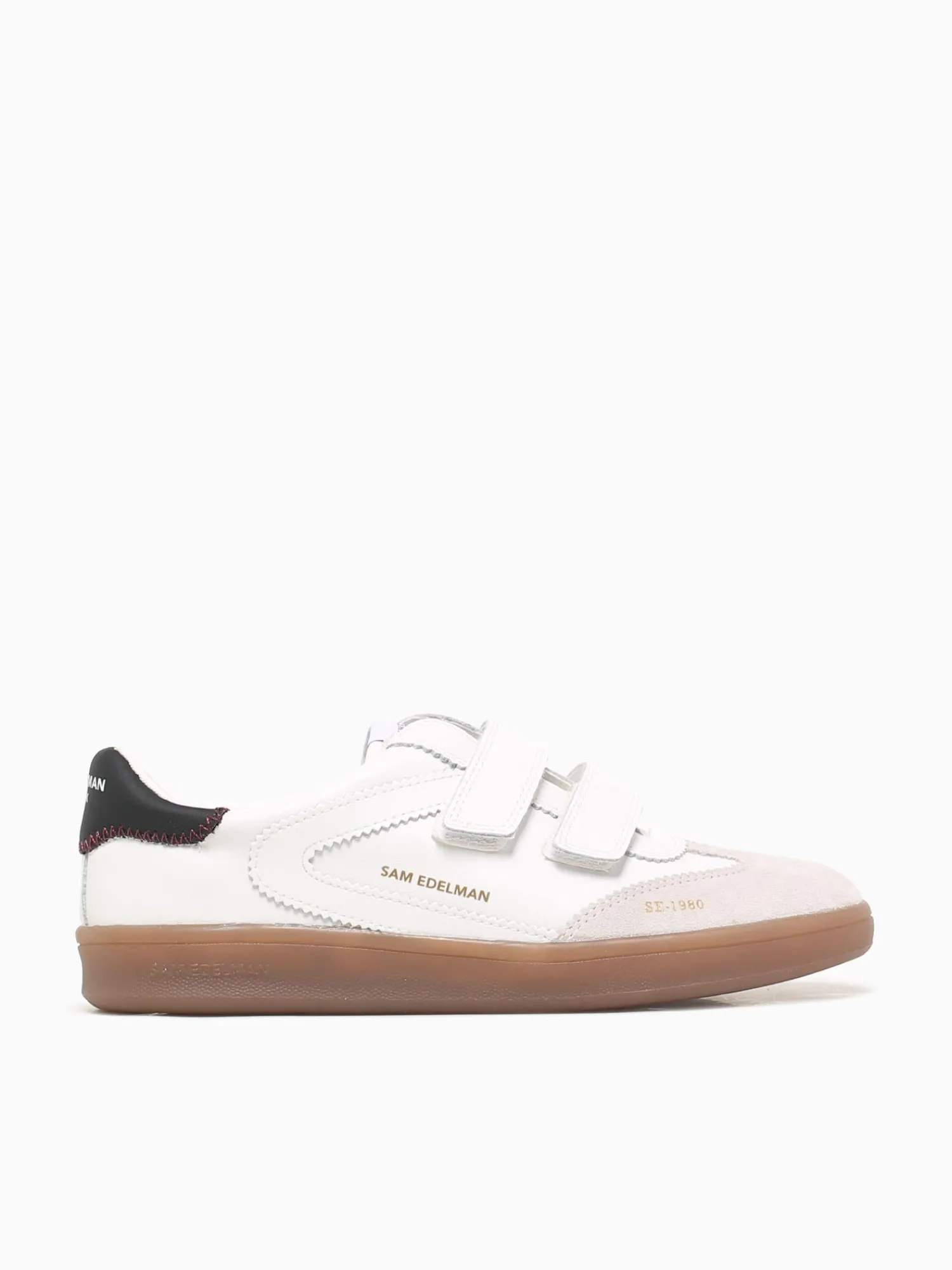 Online Sam Edelman talia white black leather suede White Multi