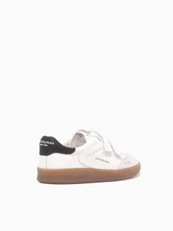 Online Sam Edelman talia white black leather suede White Multi