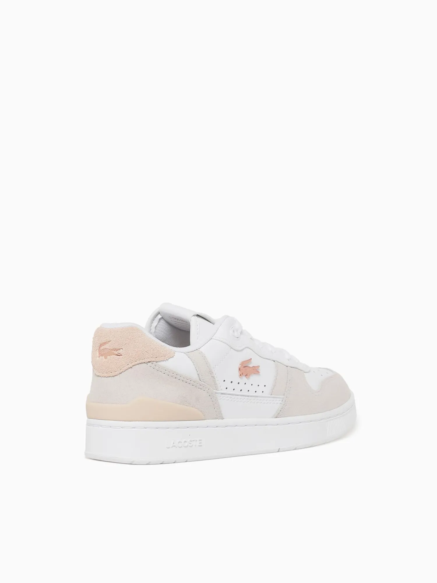Outlet Lacoste tclip set 224 wht lt.pink leather White Multi