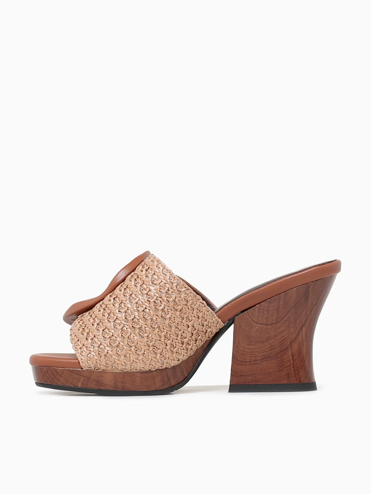 Sale Noa Harmon terra cuero rafia Cognac