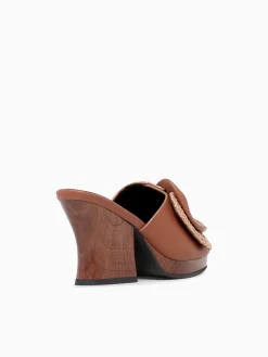 Sale Noa Harmon terra cuero rafia Cognac