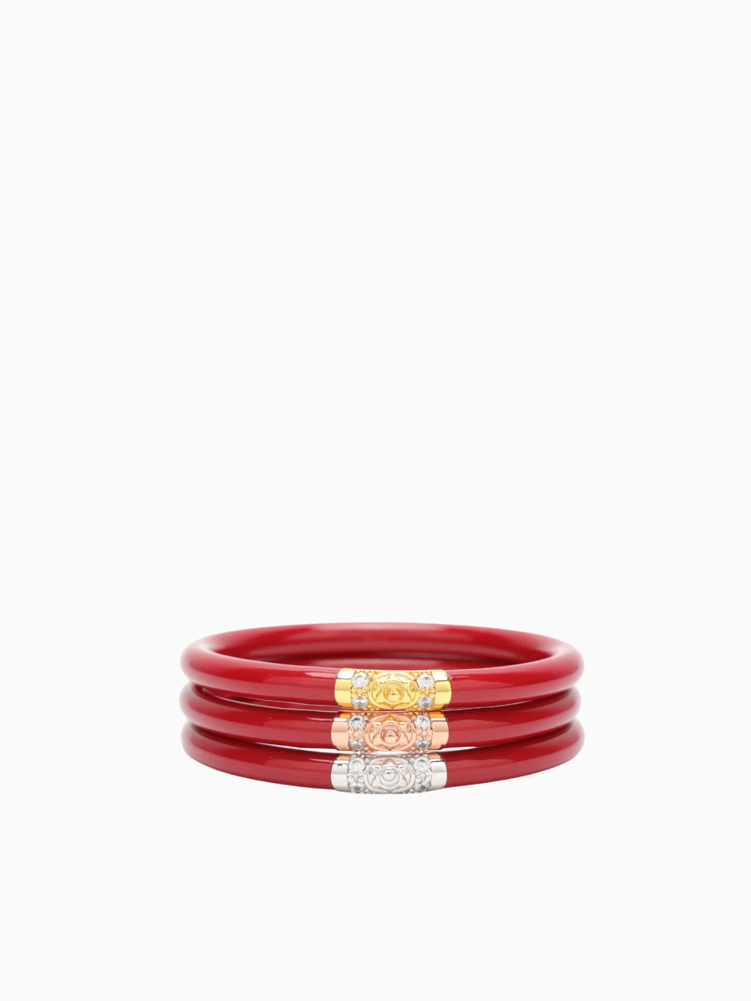 Online BuDhaGirl three kings all weather bangles (awb) - Red