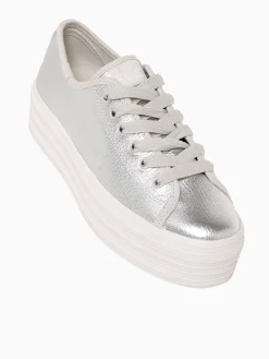 Online Keds triple up washed metallic Silver