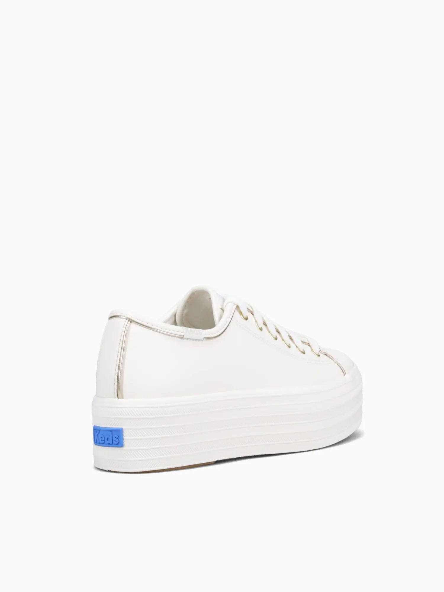 New Keds triple up gold leather White
