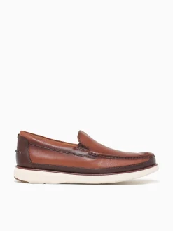 Online Florsheim tropic moc toe venetian chest lea Cognac