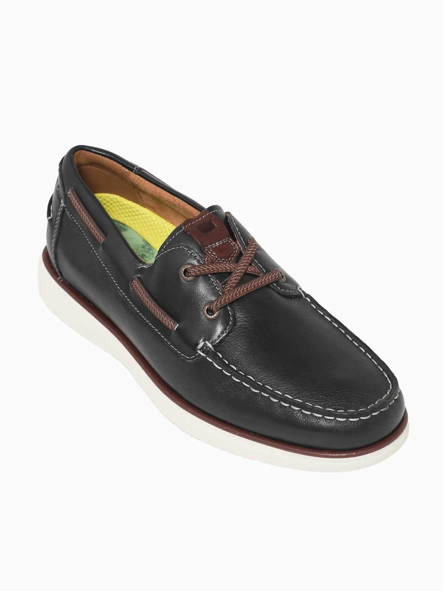 Clearance Florsheim tropics moc toe boat chestnut leath Navy