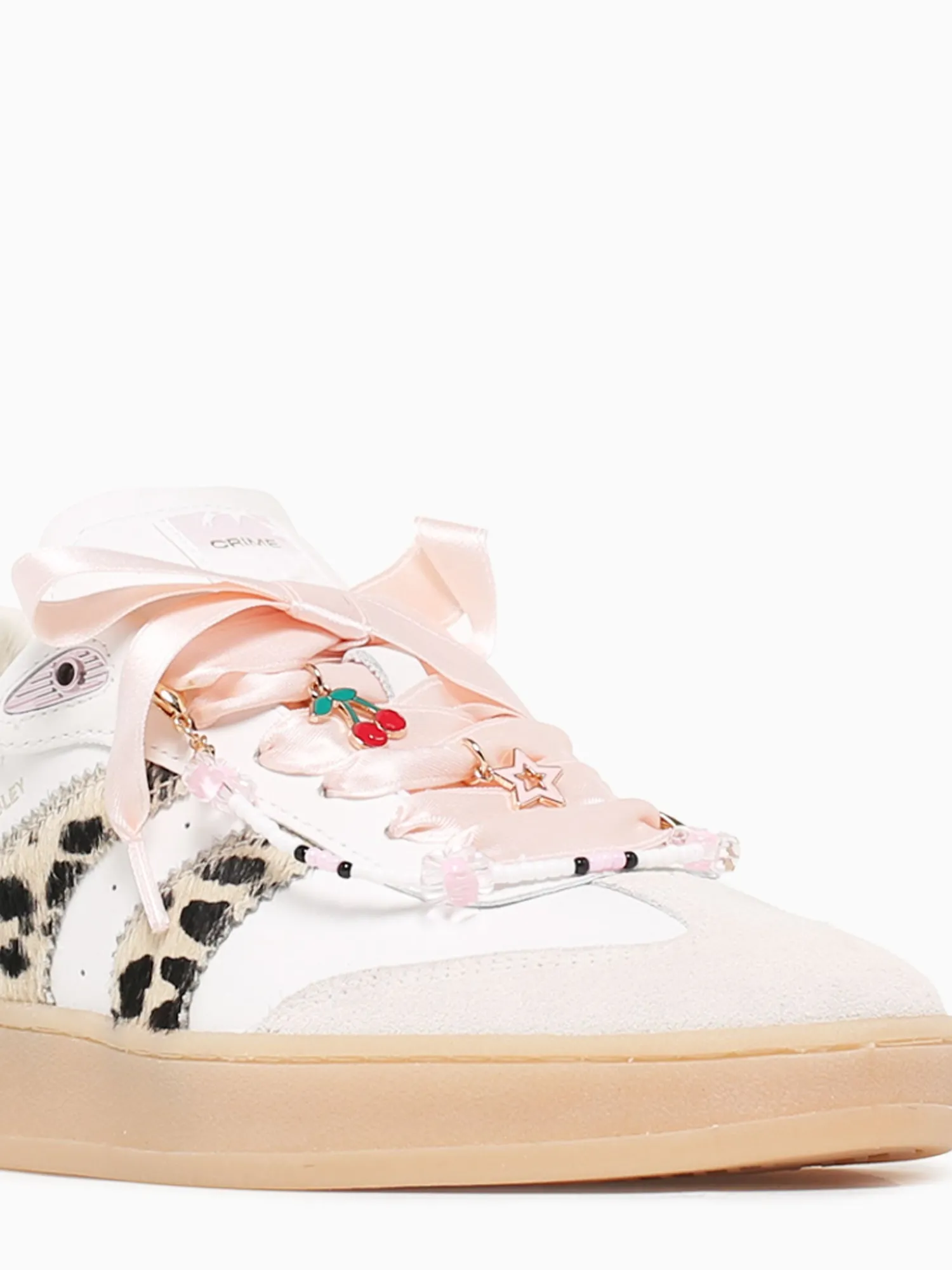 Sale CRIME LONDON wembley 20250pp7 10 wht leopard lea sde White