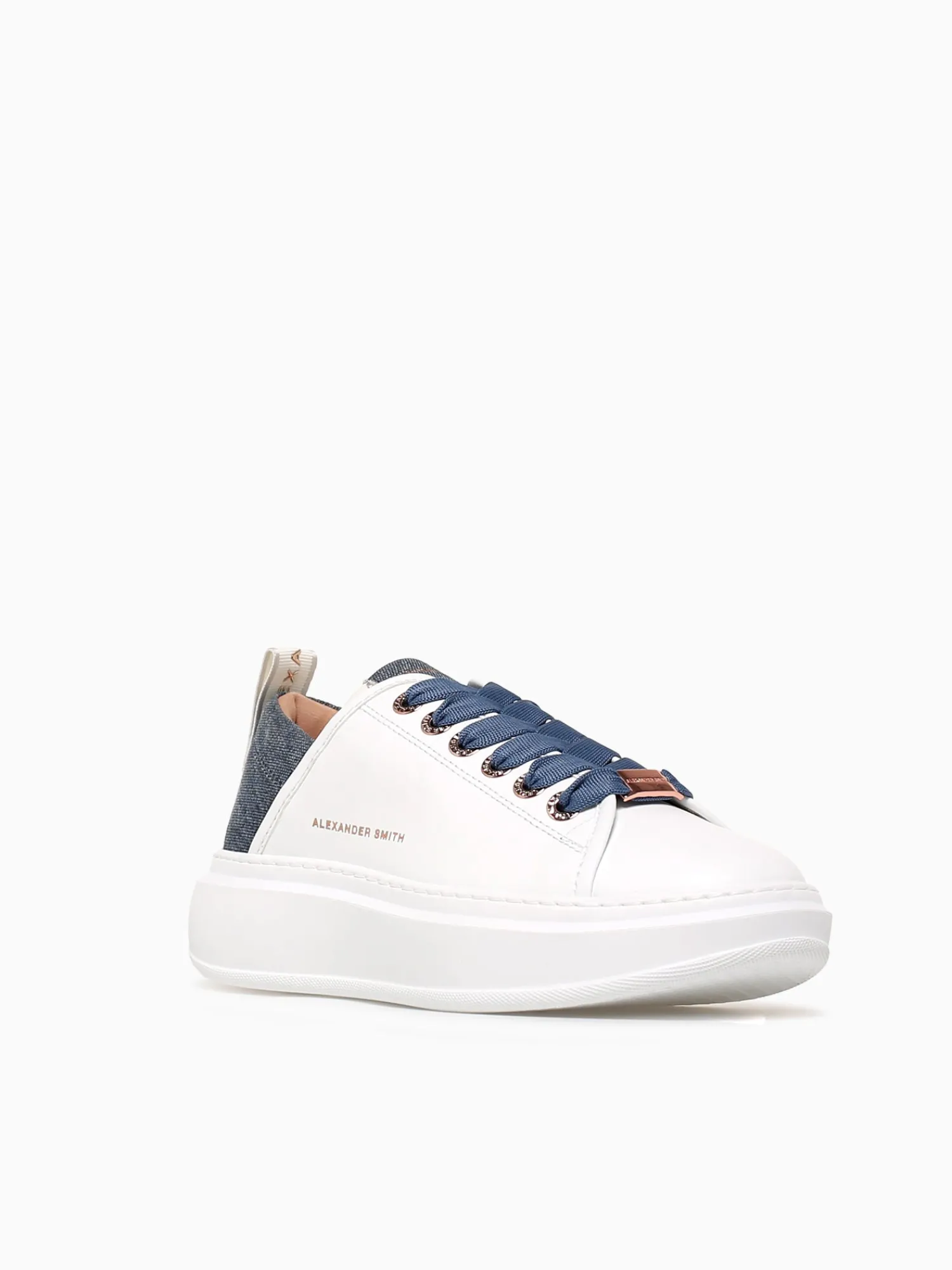 New ALEXANDER SMITH wembley woman white avio leather White Multi