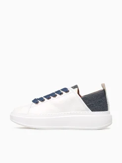 New ALEXANDER SMITH wembley woman white avio leather White Multi