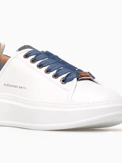 New ALEXANDER SMITH wembley woman white avio leather White Multi