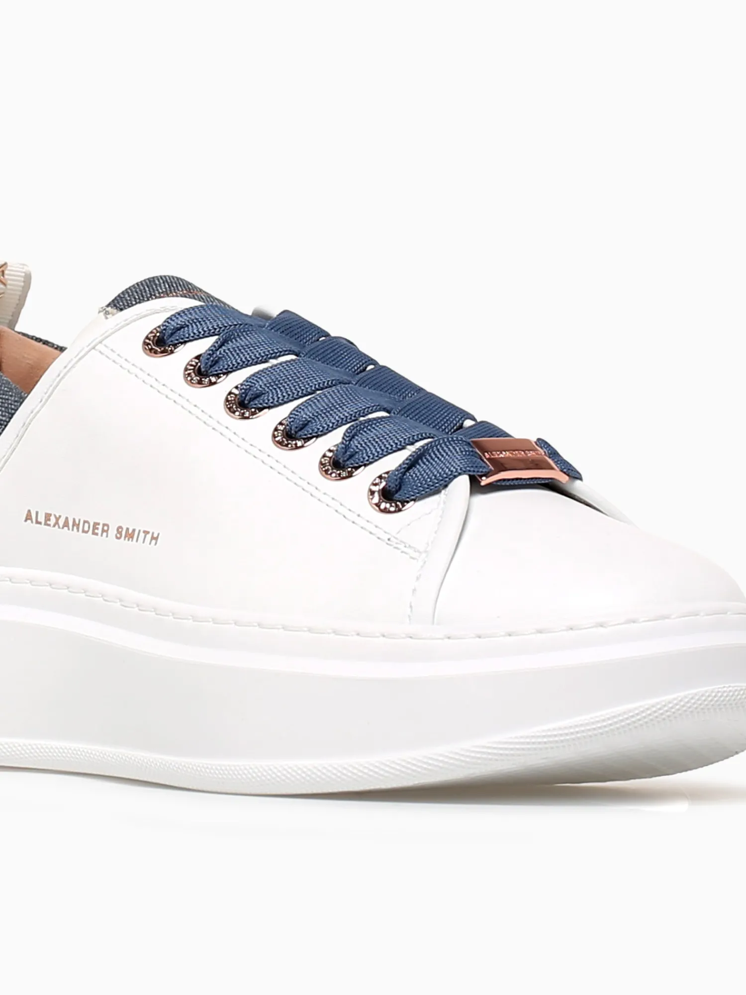 New ALEXANDER SMITH wembley woman white avio leather White Multi