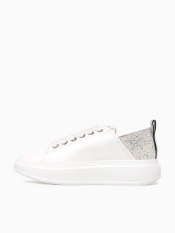 Fashion ALEXANDER SMITH wembley woman white iride azure leather White Pearl