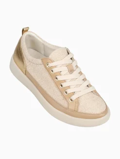 Clearance VIONIC winny gold canvas leather Natural