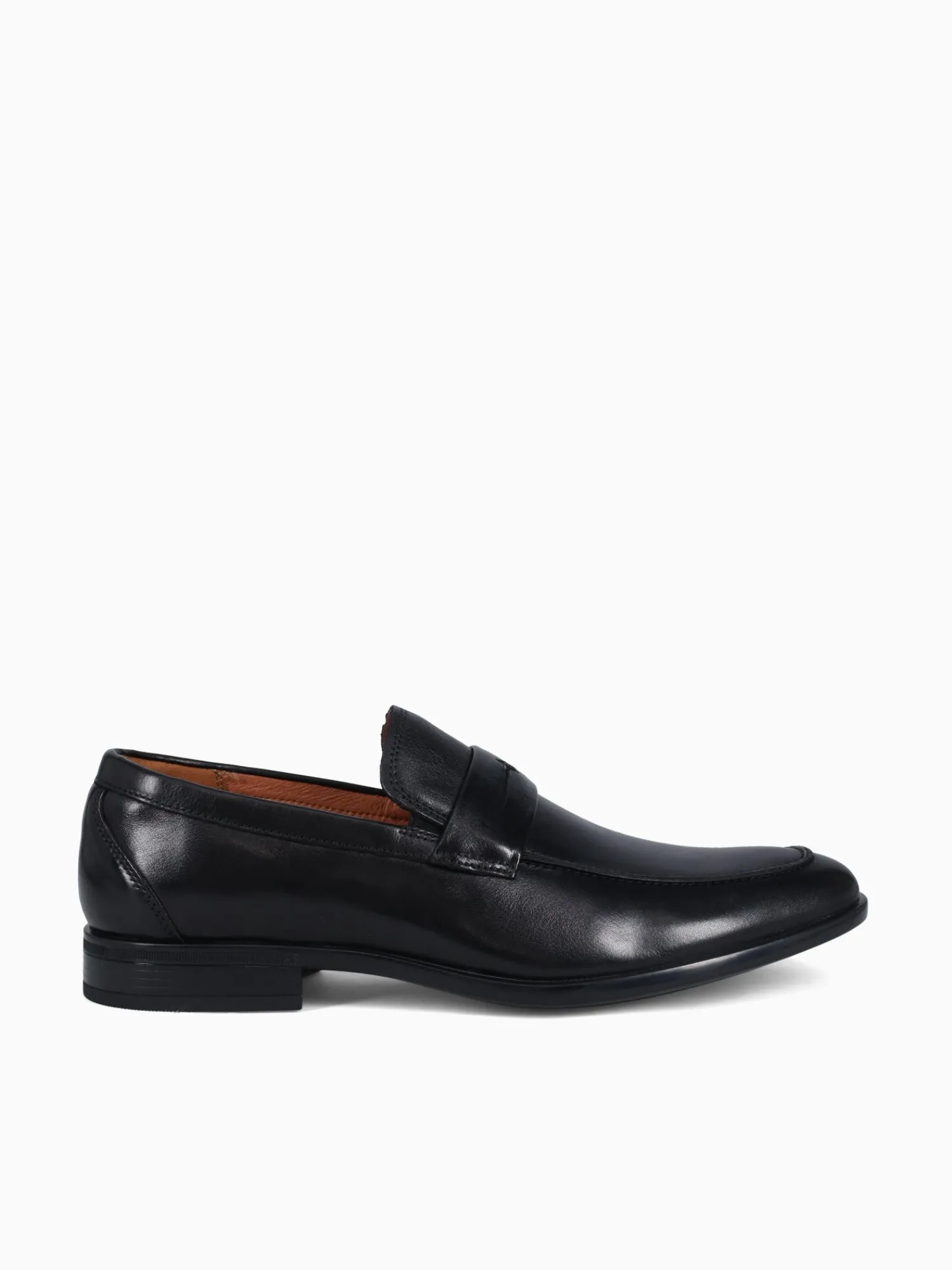Clearance Florsheim zaffiro moc toe penny loafer blk leather Black