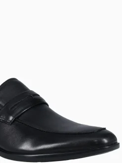 Clearance Florsheim zaffiro moc toe penny loafer blk leather Black